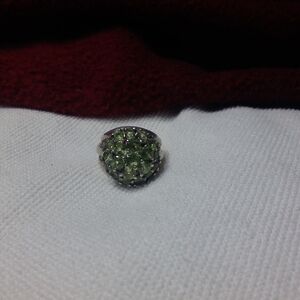 Peridot dome shaped ring